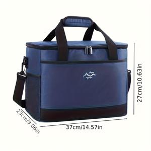 TEMU 야외용 쿨러 백, 휴대용 대형 보온 도시락 가방, 인체공학적 디자인 및 조절 가능한 어깨끈, 핸드 캐리 크로스바디 열전달 아이스팩, 야외/캠핑/직장 비식품 접촉 백투스쿨 시즌|얼음주머니