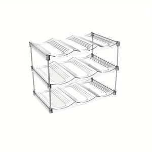 TEMU 분리형 컬럼 디자인 투명 스택 가능한 스포츠 물병 거치대. 내구성 있는 PS 소재로 제작된 공간 절약형 컴팩트 디자인, 쉽게 세척 가능하며 휴대가 간편한 체육관, 야외 활동 및 일상 가정용으로 완벽