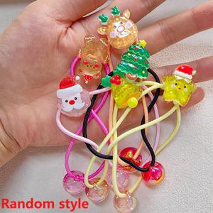 TEMU 크리스마스 만화 머리끈 5개 세트, 포니테일 홀더 및 헤어밴드 - 여성용 고탄력 헤어 액세서리, 크리스마스와 새해 축하에 완벽함, 크리스마스 헤어 클립, 왕관, 티아라, 속눈썹 컬러