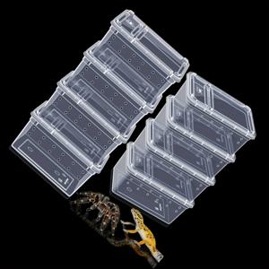 TEMU 8개 투명 PE 플라스틱 파충류 테라리움 - 수염 용, 도마뱀, 거미 및 전갈을 위한 투명 번식 상자 - 5.9x3.9x2.5인치, 쉬운 접근 뚜껑 포함, 타란툴라 및 게코에 이상적, 파충류 인클로저 액세서리, 파충류 인클로저 액세서리|투명 디자인|안전한 뚜껑 클로저, 도마뱀용 파충류 테라리움