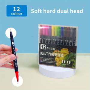 TEMU 양면 워터컬러 펜 - 그림, 스케치 & 수공예용 색상세트 | 생동감 있는 팔레트 | 내구성 있는 플라스틱 본체, 수채화 도구 | 이상적인 크리스마스 선물, 고품질 페인트 펜, 영구형 아트 펜, 글리터 팬톤, 창의적인 드로잉, DIY 미술재료, 양면 pens, 색상, 고퀄리티 팁, 잉크, 파인트 마커, 제작자를 위한 필기구