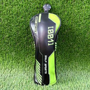 TEMU 골프 클럽 헤드 커버 - 탄력 있는 자체 밀봉 디자인, 스크래치 방지 및 내구성, 모든 클럽 타입에 적합, 생동감 넘치는 네온 그린/블랙, 골퍼를 위한 보호 장비, 슬림한 클럽 커버, 고품질 소재