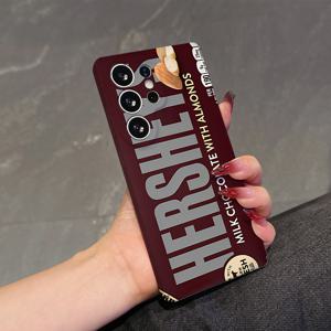 TEMU 삼성 갤럭시 S25 S24 S23 S22 S21 FE 울트라 플러스 4G 5G 호환 재미있는 쉬시 초콜릿 박스 캔디 바 폰 케이스, 렌즈 보호, 충격 방지 하드 PC 백 커버