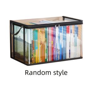 TEMU 대용량 투명 PVC 수납백 (플립탑창) - 책, 옷, 간식을 위한 다기능 정리함 – 튼튼한 직사각형 디자인으로 교실/홈오피스에 적합 / 모던 스타일의 학교 & 가정 장식품 | 내구성 있는 강화된 테두리로 필수 아이템: 학생들에게 꼭 필요한, 교실에서 유용한 고품질 플라스틱제