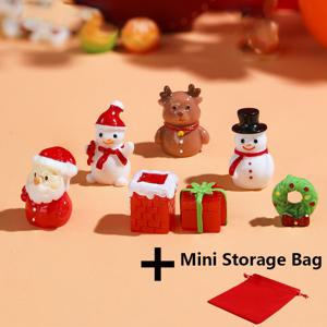 TEMU 7개 미니 레진 크리스마스 눈사람 피규어 크리스마스 화환과 미니 보관 가방, 축제 휴일 장식, 크리스마스 장식품, 랜드스케이프 눈 장면 탁상 장식, 산타 클로스, 전원 필요 없음, 레진 소재, 크리스마스 장식, 계절 장식품, 휴일 장식품, 미니어처 눈사람, 수공예 장식품, 세밀한 장인 정신, 크리스마스 수집품, 휴일 쇼퍼, 홈 장식
