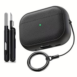 TEMU 에어팟 프로 2세대 3세대 케이스 (랜야드 & 클리닝 키트 포함), 소프트 TPU 보호 커버, 가볍고 스크래치 방지, 쉘, 여섯 가지 색상 옵션