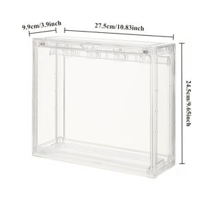 TEMU 인형 걸이형 수납 박스, 쌓을 수 있는 방진 투명 디스플레이 케이스, 젤리 플러시 인형 디스플레이 스탠드 먼지 커버 포함, 쌓을 수 있는 수집용 디스플레이 랙, 인형 미포함, 크리스마스 및 할로윈 선물, 수납 박스 및 정리함, LABUBU와 호환 가능|모루인형