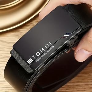 TEMU TOMMI 남성용 자동 버클 벨트 - 원터치 클로저, 포멀 & 캐주얼 벨트 (비즈니스, 일상, 사무실용) - 내구성 좋은 변형 방지 디자인, 드레스 팬츠 & 청바지 호환 - 전문가 및 포멀 이벤트에 적합