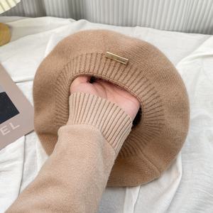 TEMU 새로운 여성용 플러시 메탈 베레모, 빈티지 영국 화가 모자, 성인 가을/겨울 구름 따뜻한 모자, 6가지 색상 선택 가능, 패셔너블한 한국 스타일 트렌디한 다용도