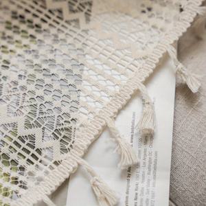 TEMU 1개 크로셰 창문 커튼 - 프린지 트림이 있는 쉬어 패널, 프라이버시, 베이지/브라운/섬유 느낌 질감 (로드 포켓) 거실, 침실, 도어 패널용 - 손세탁 전용, 디자인