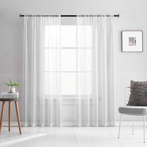 TEMU 2/4개입 시어 커튼 - 로드 포켓이 있는 반투명 창문 드레이프, 거실, 침실, 사무실용 빛 필터링 프라이버시 창문 장식 - 모던 디자인, 인테리어 , 장식 패널, 간편한 설치, 우아한 홈 액센트