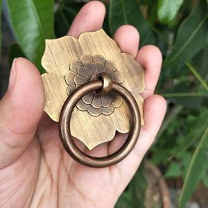 TEMU 1pc 골동품 청동 황동 서랍 손잡이, 백 플레이트 드롭 링 당겨, 드레서 당겨 손잡이, 주방 캐비닛 도어 손잡이 핸들