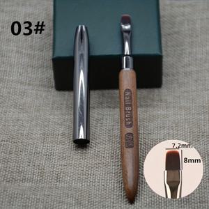 TEMU 아크릴 네일 브러쉬펜 - 파우더 매니큐어용, 라운드 핸들 젤 빌더 브러시