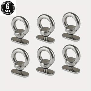 TEMU 2개/4개/6개 316 스테인레스 스틸 카약 트랙 마운트 타이 다운 아이렛 레일 카약 카누 보트 부시 코드 또는 로프