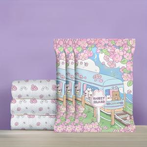 TEMU 3팩 일회용 타월, 휴대용 패키지 - 두꺼운 부드러운 흡수력 좋은 여행 및 호텔용 욕실 타월 세트, 위생적이고 귀여운 프린팅 디자인