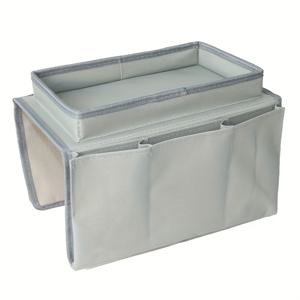 TEMU 소파 팔걸이 정리함 내장 트레이 포함 - 리모컨, 잡지, 간식 및 음료용 다중 구획 수납공간 - 거실, 소파, 침대 옆에 사용 가능한 내구성 있는 패브릭 사이드 포켓