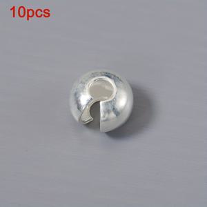 TEMU 10개 925 순은색 오픈 라운드 패스너, 롤링 엣지 엔드 캡 버클 로프 라운드 클립, 목걸이 팔찌 DIY 주얼리 만들기용