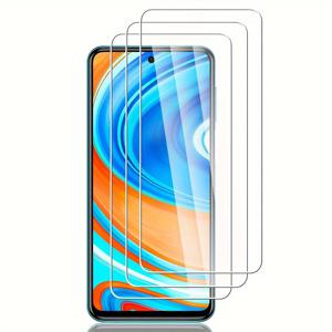 TEMU 샤오미 레드미 노트 시리즈용 3-팩 광택 강화 유리 스크린 프로텍터 - HD 선명도, 지문 방지, 내충격 가장자리 - 9/9S/10/10S/11/11S/12/12S/13 Pro Plus 10C/12C/13C Turbo 3와 호환됩니다