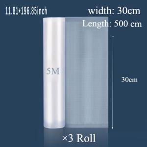 TEMU 3롤 식품용 진공밀봉백, 업그레이드된 보존성능의 진공 저장백, 냉장고 및 주방 수납에 적합한 음식 보관용, Airtight Storage Bag