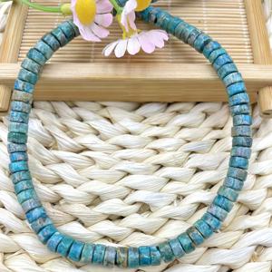 TEMU 천연석 비즈, 블루 터키석 헤이시 스페이서 비즈, DIY 수공예 패션 쥬얼리 만들기 키트 팔찌, 목걸이, 휴대폰 장식, 커플 선물 및 일상 착용 - 다중 가닥 팩