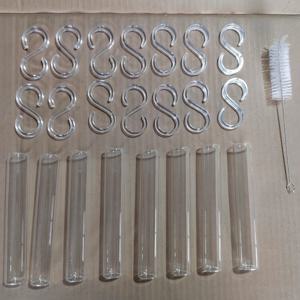 TEMU 8관 힌지 화병, 유리 시험관 데스크탑 번식 스탠드, 수경식물 용기, 실내 사무실 홈 장식, 결혼식 센터 장식품