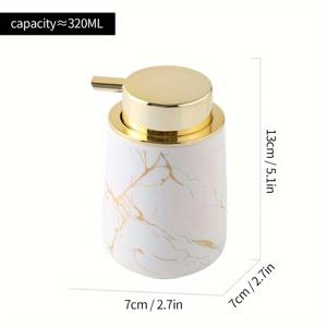 TEMU 도자기 대리석 무늬 손세척 병 욕실 용품 샤워 젤 샴푸 컨디셔너 소독제 병 프레스 병 여행용