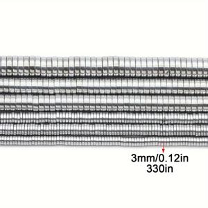 TEMU 1줄 3/4/6/8mm 화이트 K 컬러 라운드 플랫 스페이서 비즈 - DIY 주얼리 만들기용 매트 블랙 헤마타이트 스톤 구멍 뚫린 비즈, 팔찌, 목걸이, 귀걸이 공예 재료, 주얼리 제작용 스페이서 비즈
