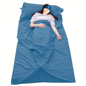 TEMU RV 침낭 라이너, 슬림핏 성인용 여행 잠자리백 내부 - 휴대하기 편하고 가볍고 세척이 쉬운, 지퍼가 달린 RV 캠핑 및 호텔 외출용