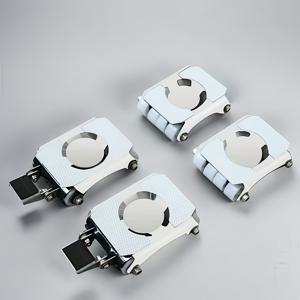 TEMU 가구 슬라이더 4개, 8개 바퀴가 있는 금속 가구 이동기 - 900파운드(약 408.2kg) 하중 용량의 헤비 가구 리프팅 및 이동 도구 세트, 캐비닛, 피아노, 가전제품, 소파 이동에 적합한 간단한 슬라이더 바퀴