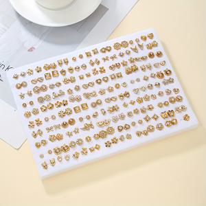 TEMU 랜덤 스타일 200개 세트 고급 레진 나비, 꽃 & 하트 귀걸이 – 여성을 위한 우아한 멀티팩, 베프나 여자친구를 위한 완벽한 선물, 특별한 날을 위한 액세서리, 트렌디한 핸드메이드 디자인, 패션 주얼리, 페스티벌 가방, 그녀를 위한 선물