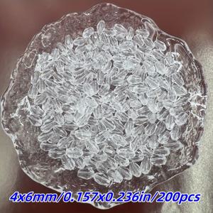 TEMU 4x6mm/200개 6x8mm/100개 8x12mm/50개 흰색 물방울 모양 직선 구멍 유리 컷 표면 루스 비즈, DIY 주얼리 만들기, 공예 및 패션 액세서리에 적합 - 창의적인 프로젝트 및 수제 선물 액세서리에 매우 적합