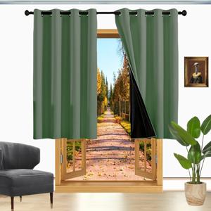 TEMU 1개 검은색 커튼, 단열 안감 - 튼튼하고 가벼운 암막 창문 커튼, 침실, 거실, 사무실용 반투명 프라이버시 패널 - 세탁기 사용 가능한 창문 장식, 홈 데코, 스타일리시 커튼, 내구성 좋은 원단