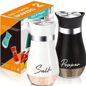 TEMU 2개 세트 다기능 소금 및 후추 쉐이커. 소금 쉐이커, 후추 쉐이커, 분무 병, 조미료 병은 많은 색상으로 제공되고 사용하기 쉽습니다.