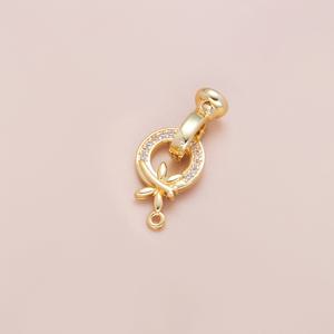 TEMU 18K 금 도금 처리된 구리 1개, 변색 방지 인레이 지르코니아 목걸이 걸쇠, 진주 걸쇠, 끝 걸쇠, DIY 팔찌 액세서리용 OT 걸쇠.