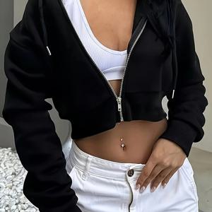 TEMU 여성용 플리스 안감 지퍼업 후드티 - 드로스트링 후드 & 사이드 포켓, 긴 소매 캐주얼 스웨트셔츠, 사계절 여성 의류, 세련된 디자인, 편안한 소재, 패션 애호가, 루즈웨어, 내구성 있는 구조