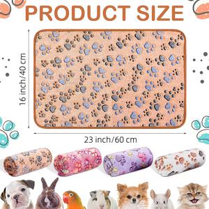 TEMU 4개 세트 기니피그 플리스 따뜻한 담요 - 소동물 케이지 라이너 - &친칠라&페럿용 침대 매트 - 크레이트&침대용 - 토끼 우리 용품 - 페럿&햄스터 필수품 - 새끼 고양이&강아지 필수품&액세서리 - 소동물 용품 - 크리스마스 선물