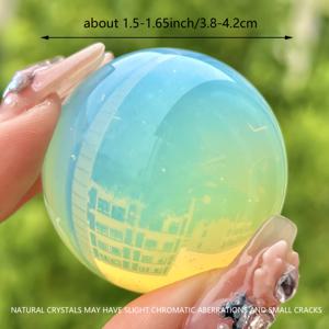 TEMU 손잡이형 오팔라 공 - 크리스마스, 할로윈, 부활절, 한카와, 그리고 추수감사절을 위한 스타일의 자연석 홈 데코, 장식용 구체| 장식|자연석 구형