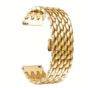 TEMU 1pc 우아한 용형 스테인레스 스틸 시계 밴드, Huawei 및 Samsung Galaxy Watch 5/4/Gear S3/Watch 4/3/GT2-3 Pro와 호환 가능, 남성 및 여성용 방수 스포츠 스트랩, 클래스, 20mm/22mm