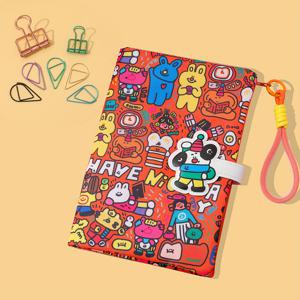 TEMU ID 카드, 서류, 의료 검사 자료, 비즈니스 카드, 신용 카드, 청구서를 위한 A5 캔버스 멀티 레이어 주최자, 클립 및 종이 클립 포함 - 휴대용 저장 책