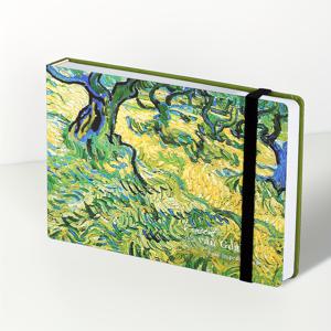 TEMU 1개, 100페이지/50장, 밴드 스케치북, 반 고흐 아트 수채화 스케치북, 160gsm, 울트라-딥 스케치용지, 소형 여행 일기장, 마커 펜 스케치북, 빈 수채화 용지, 하드커버 노트북, 예술가 그림 도구