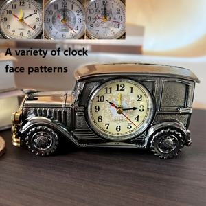 TEMU 빈티지 자동차 모형 알람 시계, 창의적인 레트로 디자인, 불규칙한 모양의 플라스틱 프레임, 수동 꺼짐, AA 배터리 구동 (포함되지 않음), 학생 및 홈 데코를 위한 이상적인 선물, 귀여운 알람 시계
