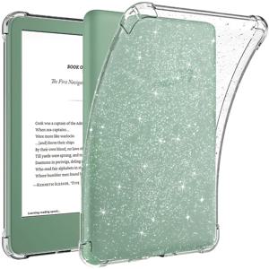 TEMU 클리어 케이스 커버, 올 뉴 킨들 11세대 2024/2022 출시, 6인치, 충격 방지 얇은 실리콘 투명 케이스