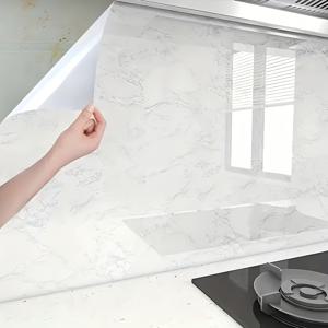TEMU 방수 자체 접착 욕실 벽지 - 쉬운 적용, 방습 마블 타일 스티커, 주방 및 욕실 리노베이션용, 세척 가능, 텍스처링 스타일, 무작위 매칭, 욕실 장식