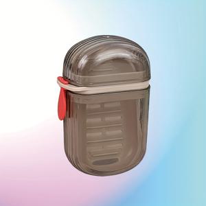 TEMU 1개 미니 휴대용 비누 케이스, 이중 밀봉 여행용 비누 상자, 무향, 배수구 설계, 여행 및 가정용