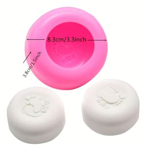 TEMU 1개 어린이 발자국 실리콘 비누 몰드, DIY 클레이 & 캔들 만들기용