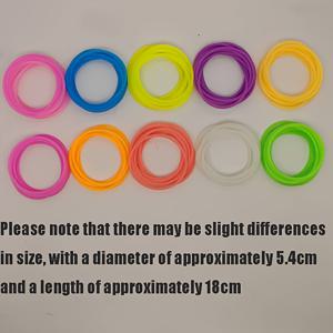 TEMU 30개 야광 무지개 실리콘 팔찌 - 콘서트, 클럽, 카니발, 생일, 결혼식, 총각 파티, 테일게이트 파티를 위한 멀티컬러 발광 파티 액세서리 - 전기 불필요, 깃털 없음, 크리스마스, 하누카에 이상적