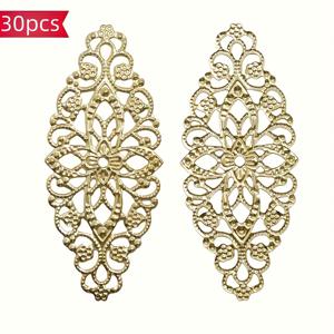 TEMU 30개의 빈티지 중공 꽃 모서리 장식은 DIY 스크랩북, 사진 앨범 장식 및 홈 스타일링에 이상적입니다.