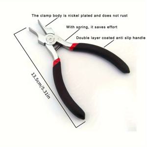 TEMU 1개 카멜 도구 와이드 플랫 노즈 플라이어 - 레드 & 블랙 그립, 보석 제작용 매끄러운 나일론 코팅 메탈 조, 와이어 벤딩, 비즈 폴리싱 및 핸드 크래프트 수선