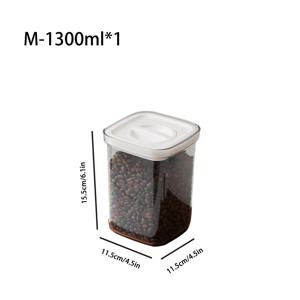 TEMU 다양한 규격의 밀봉된 용기 세트, 직사각형 투명 식품 보관, 쌀 건포도 스낵 파스타 분류 보관 용기, 신선하고 방습 식품 보관 상자, 주방 식품 캐비닛, 1개