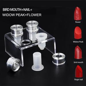 TEMU 4구간 심플 디자인 DIY 메이크업 화장품 립스틱 몰드 실리콘 틀, 4개 실리콘 몰드 + 4개 알루미늄 링 + 1개 PP 스탠드